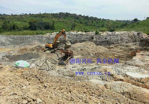 移動(dòng)式旱地選金機在非洲